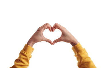 High-Quality PNG heart hands gesture on white background
