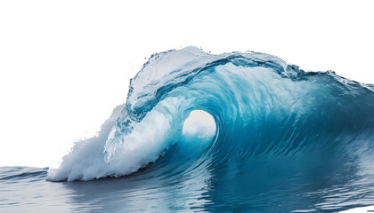 Fototapeta premium Powerful Ocean Wave with Transparent Background