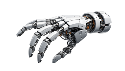Detailed 3D Render of a Futuristic Robotic Hand