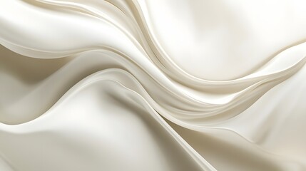Obraz premium Elegant Draped Cream Silk Fabric Texture Background