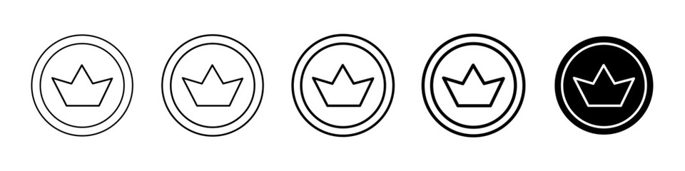 coin icon Simple thin line logo set