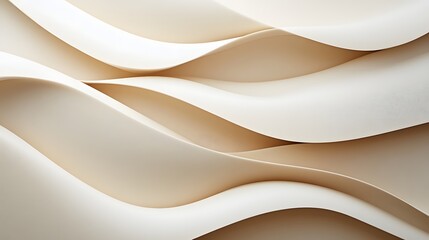 Abstract Beige Waves Curving Smoothly Together
