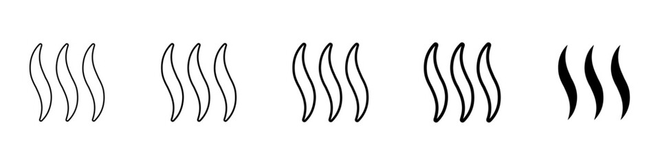 heat icon Simple thin line logo set