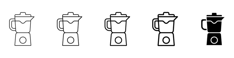 juicer icon Simple thin line logo set