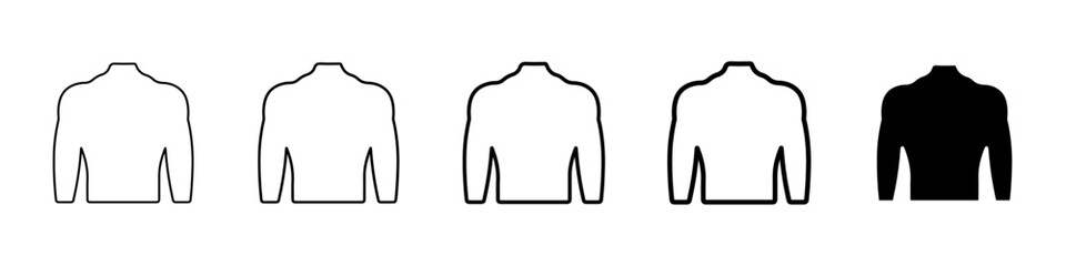 male torso icon Simple thin line logo set