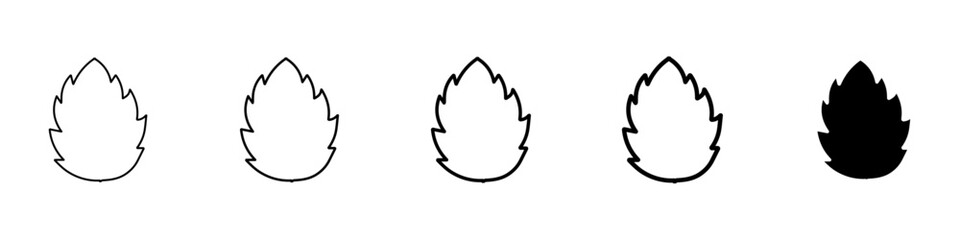 mint icon Simple thin line logo set