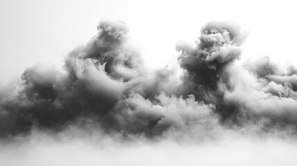 Naklejka premium Dark, swirling clouds against a light background.