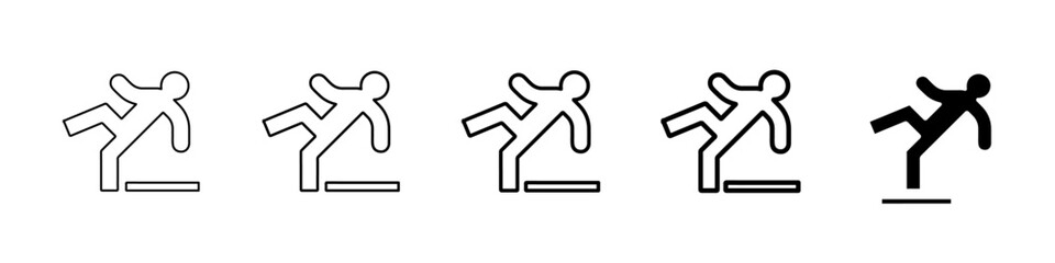 slip icon Simple thin line logo set