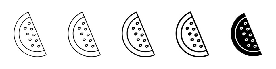 watermelon icon Simple thin line logo set