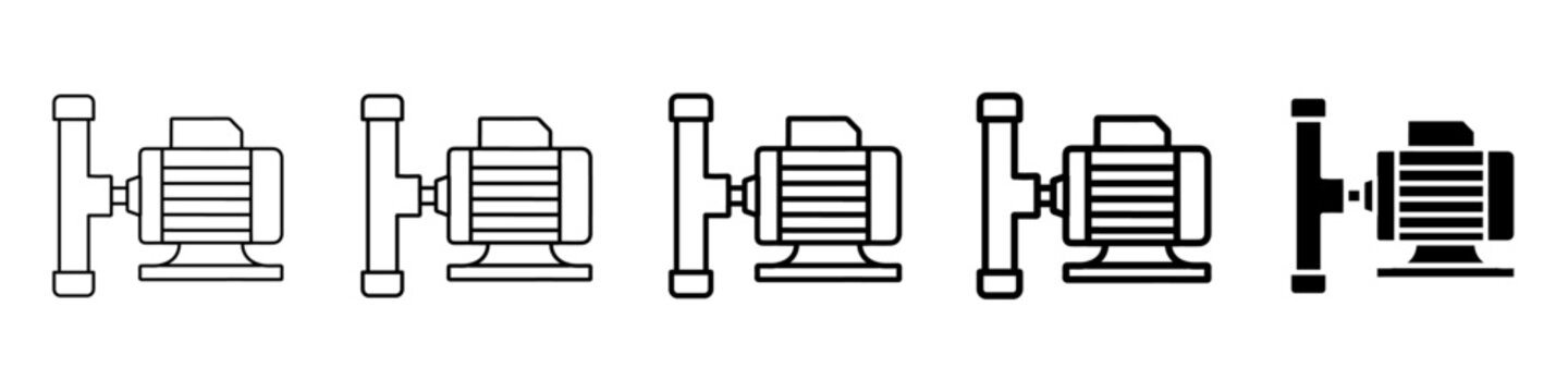 water pump icon Simple thin line logo set