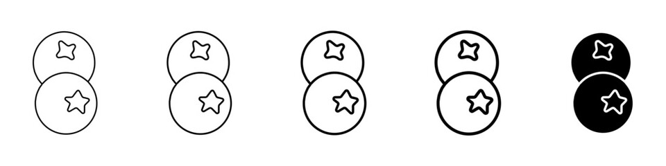 blueberry icon Simple thin line logo set © Posccode