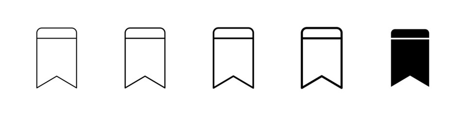 book mark icon Simple thin line logo set