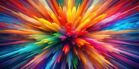Obraz premium Abstract Vibrant Color Burst A Dynamic Explosion of Hues and Shades