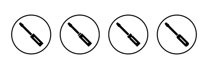 Screwdriver icon vector isolated on white background. Screwdriver vector icon