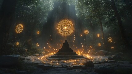 Mystical Oracle in a Dark Forest