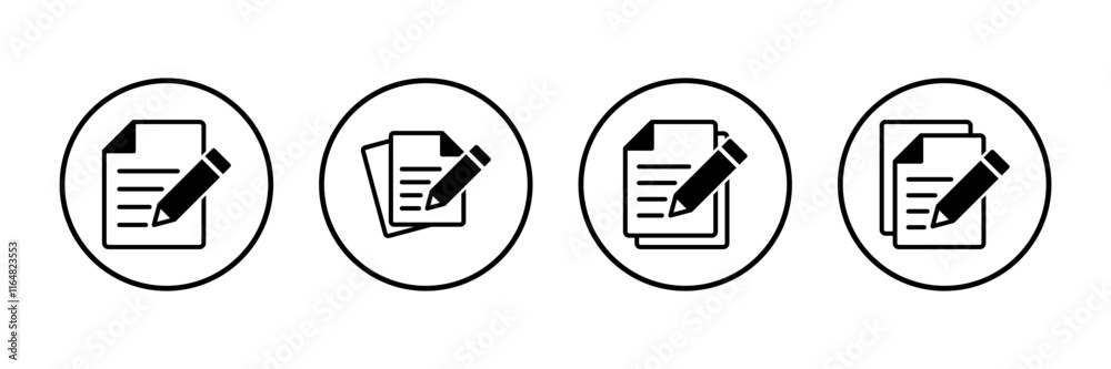 Poster note icon vector isolated on white background. taking note icon vector. edit line icon. document wri