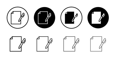 RX icon Thin line vector illustration set