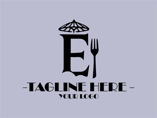 It depicts a chefs hat atop letter E Chefs hat and E design symbolizing culinary expertise suitable for restaurant logos, food blogs, and cookingrelated projects
