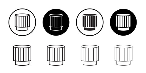 Air filter icon Thin line vector illustration set