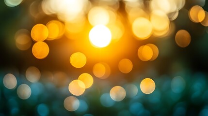 Obraz premium Abstract Sunset Bokeh Lights Background Image
