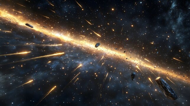 Celestial Display of Streaking Comets