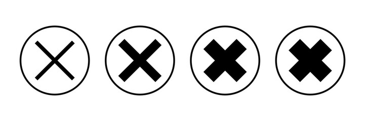 Fototapeta premium Close icon vector isolated on white background. Delete icon. remove, cancel, exit symbol