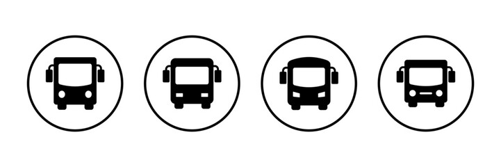Bus Icon vector isolated on white background. Black bus vector icon © Oliviart