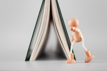 A wooden man out of a book