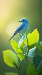 Obraz premium blue bird on a branch