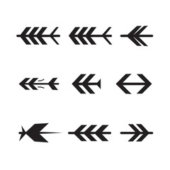 Simple Arrow Shapes Icon Isolated on Transparent Background