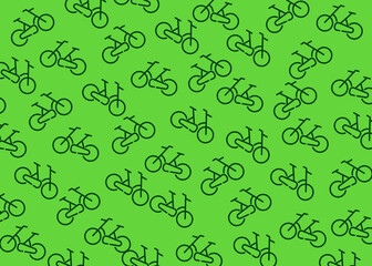 seamless pattern bicycle with green background