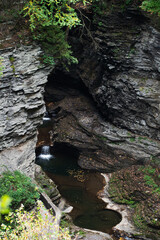 waterfall in the mountains