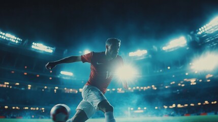 Stadium football amazing vibes, Vertical, Night, uhd image, free-associative, back button focus, functionality emphasis, portraits with soft lighting