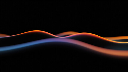 Undulating colorful waves against a black background, showcasing energy and futuristic design.