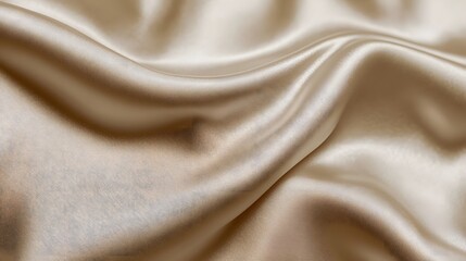 Elegant Draped Beige Satin Fabric Texture