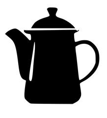 Fototapeta premium tea kettle icon, simple style