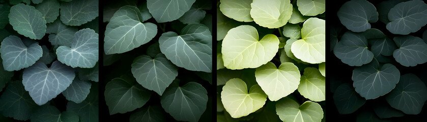 Green Leaf Collage Illustration