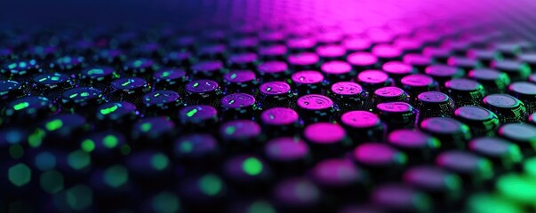 Fototapeta premium Noise abstract background concept. Abstract close-up of colorful buttons, creating a vibrant, modern digital atmosphere.