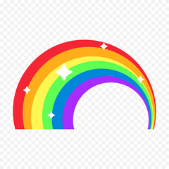 Fototapeta premium Hand drawn rainbow element. Boho rainbow hand drawn illustration