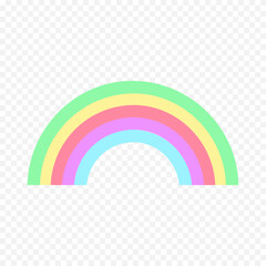 Hand drawn rainbow element. Boho rainbow hand drawn illustration