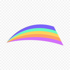 Hand drawn rainbow element. Boho rainbow hand drawn illustration