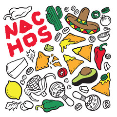 Sweet pepper nachos doodle