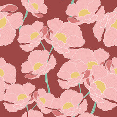 Beautiful pattern with flowers and leaf.Floral vector illustration