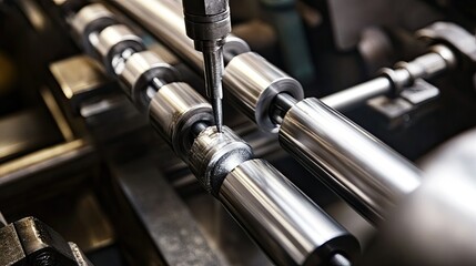 Precision rolling mill shaping steel billets into reinforced bars for construction purposes."