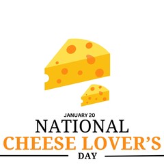 vector graphic of national cheese lover's day. January 20