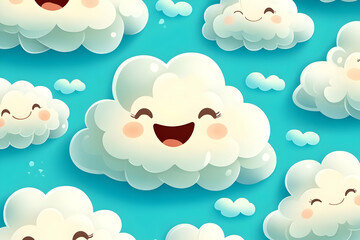 Happy Clouds Illustration
