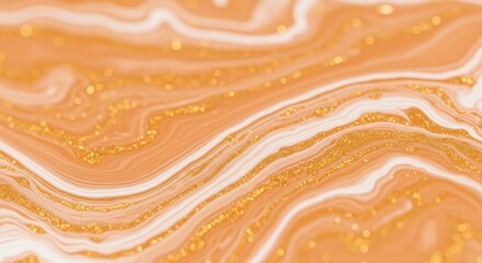 Obraz premium Abstract golden marble pattern with glittering swirls and waves