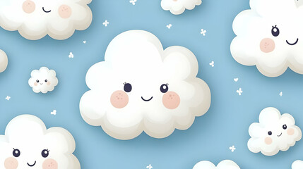 Cute Cartoon Cloud Illustration