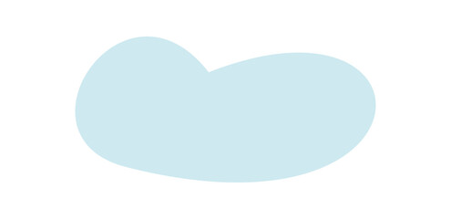 A blue cloud character with a flat and simple style. This charming illustration presents a cheerful cloud in the sky. It creates playful atmosphere, ideal for childrens art and joyful designs.