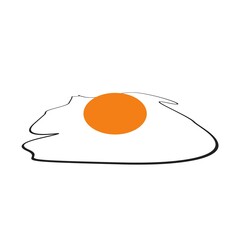 Egg icon isolated on white background